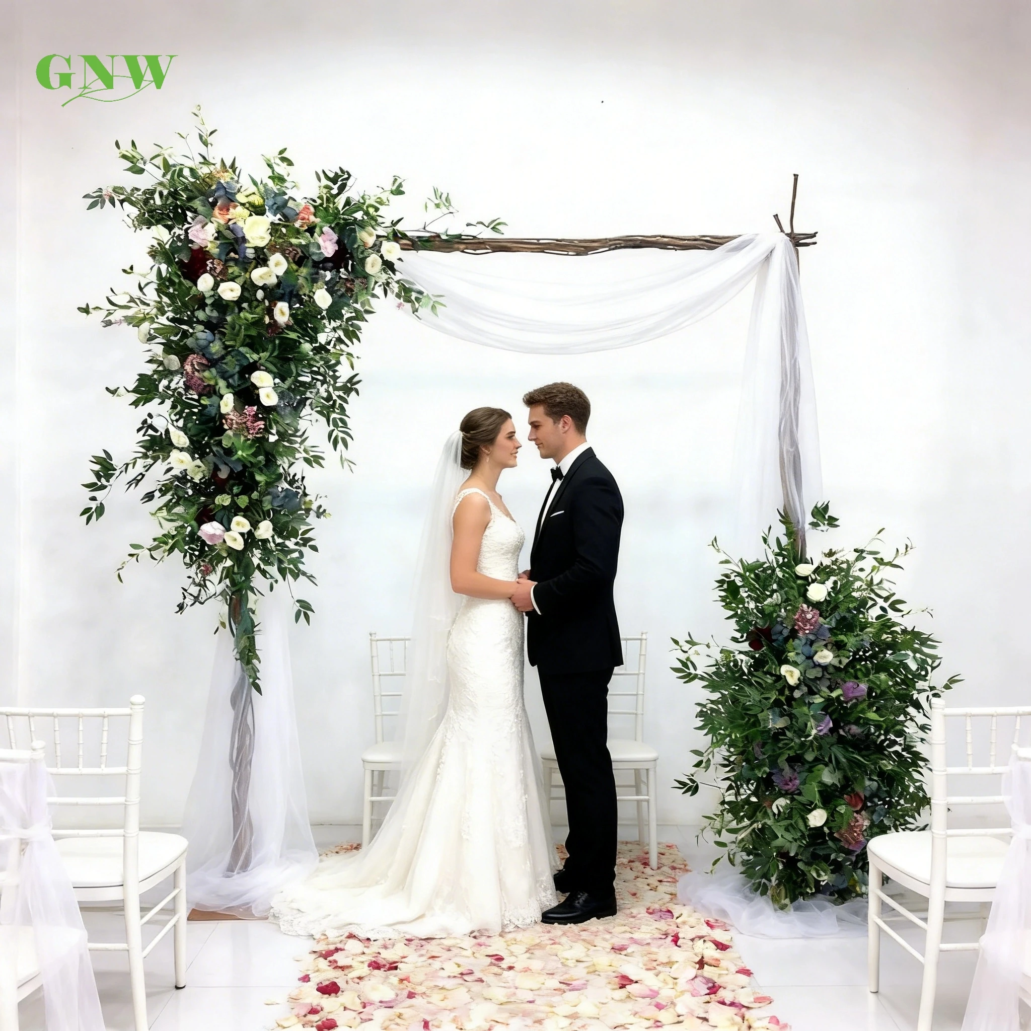 

New Products Idea Ornamental Excellent Quality Artificial Decorative Set Wedding Arch Wood Arch For Wedding Decorations