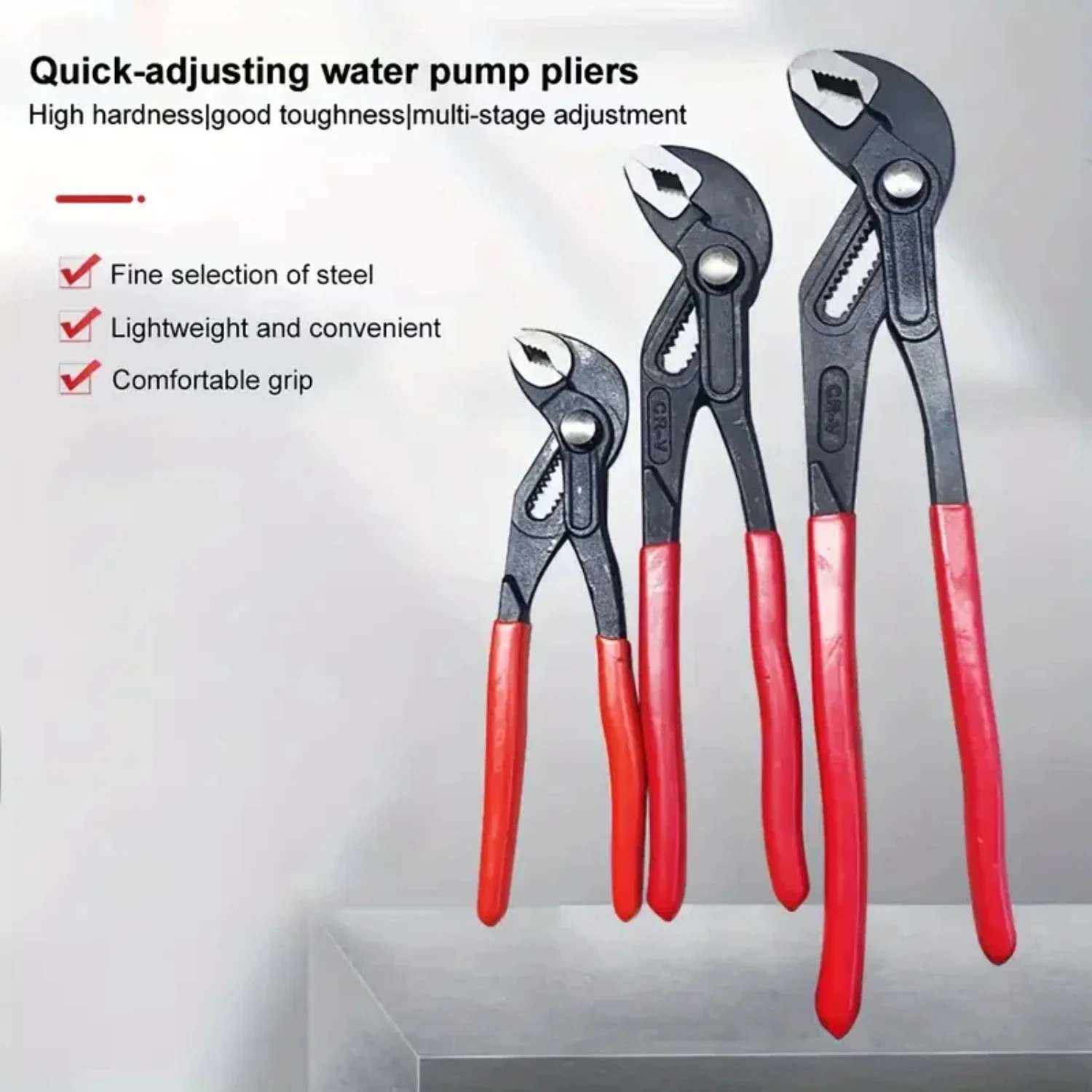 Sturdy and versatile adjustable water pipe clamp pliers in essential 7