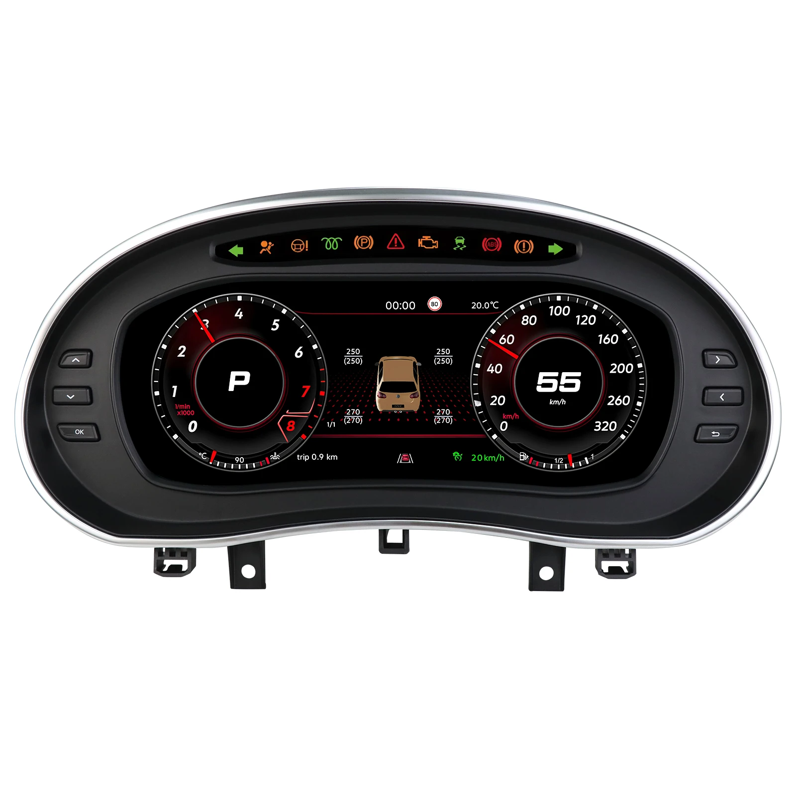 10.25"LCD Digital Cluster Dashboard For Volkswagen POLO MK4 2002-2009 Instrument Dash Panel Support Cockpit Carplay Android Auto
