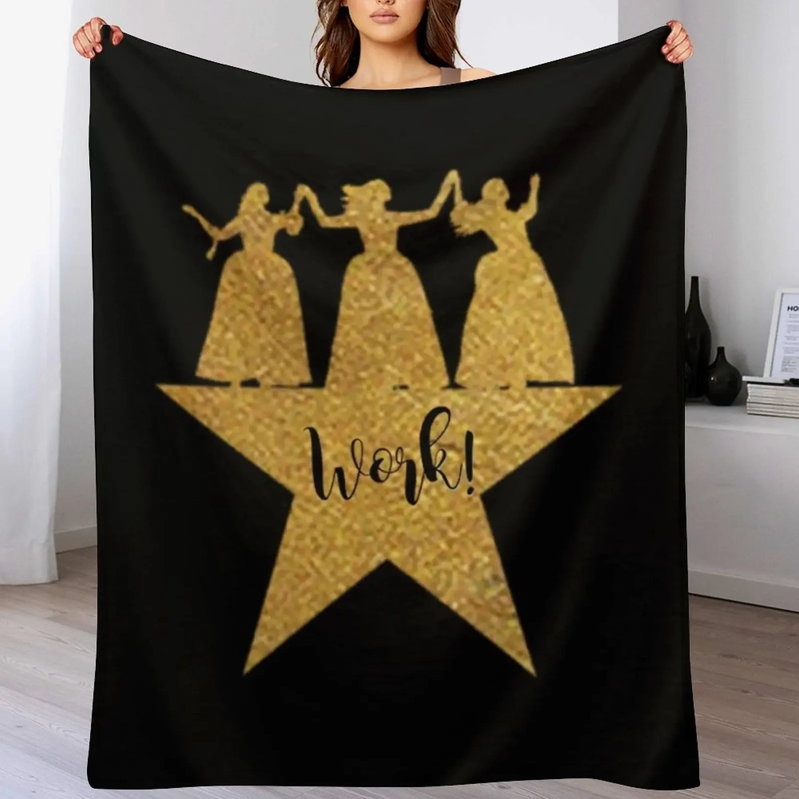 sister work Throw Blanket Foldable Soft Warm Blanket for Outdoor Use