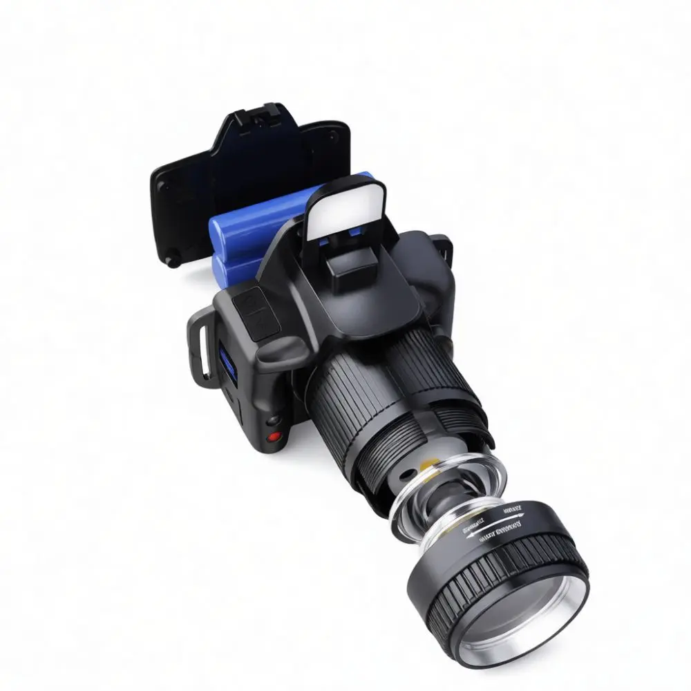 Rechargeable LED Headlamp Motion Sensor Powerful Beam Headlight For Outdoor Camping Hiking Night Fishing Equipment