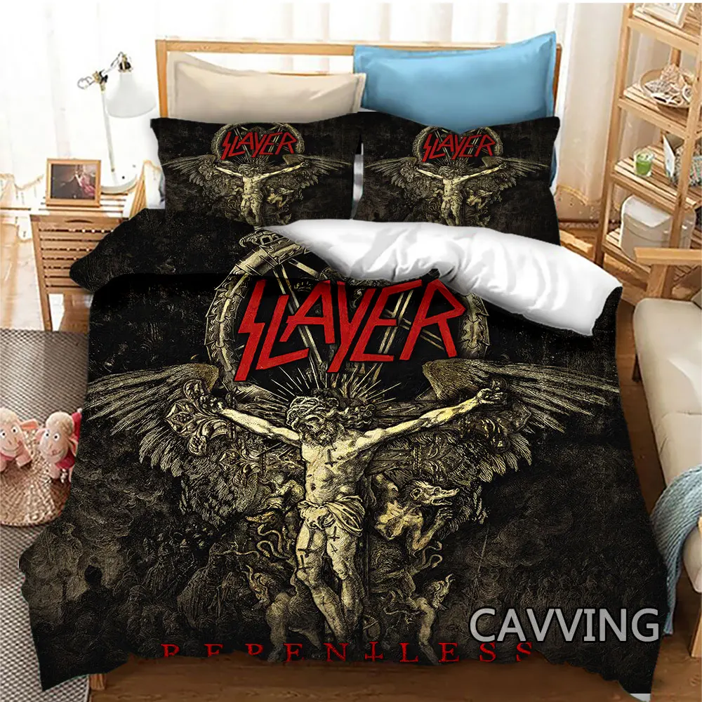 Slayer Rock Band  3D Printed Bedding Set Duvet Covers & Pillow Cases Comforter Quilt Cover (US/EU/AU Sizes) Home Textile   H04