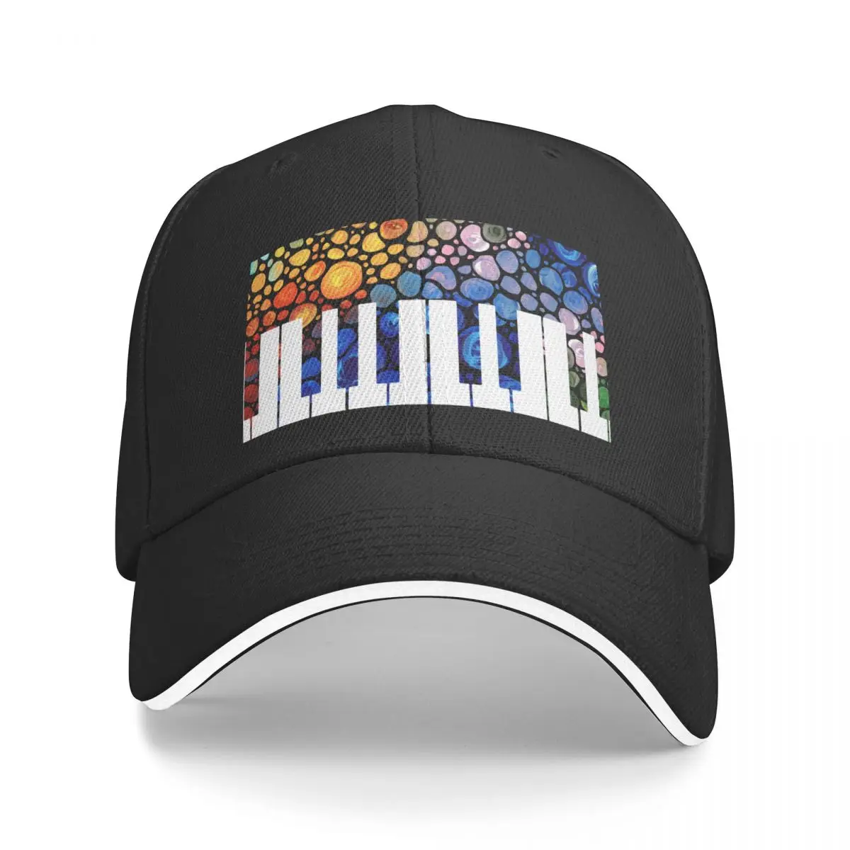 Mosaic Music Colorful Piano Art by Sharon Cummings Baseball Cap Anime Horse Hat Snap Back Hat Hats For Men Women's