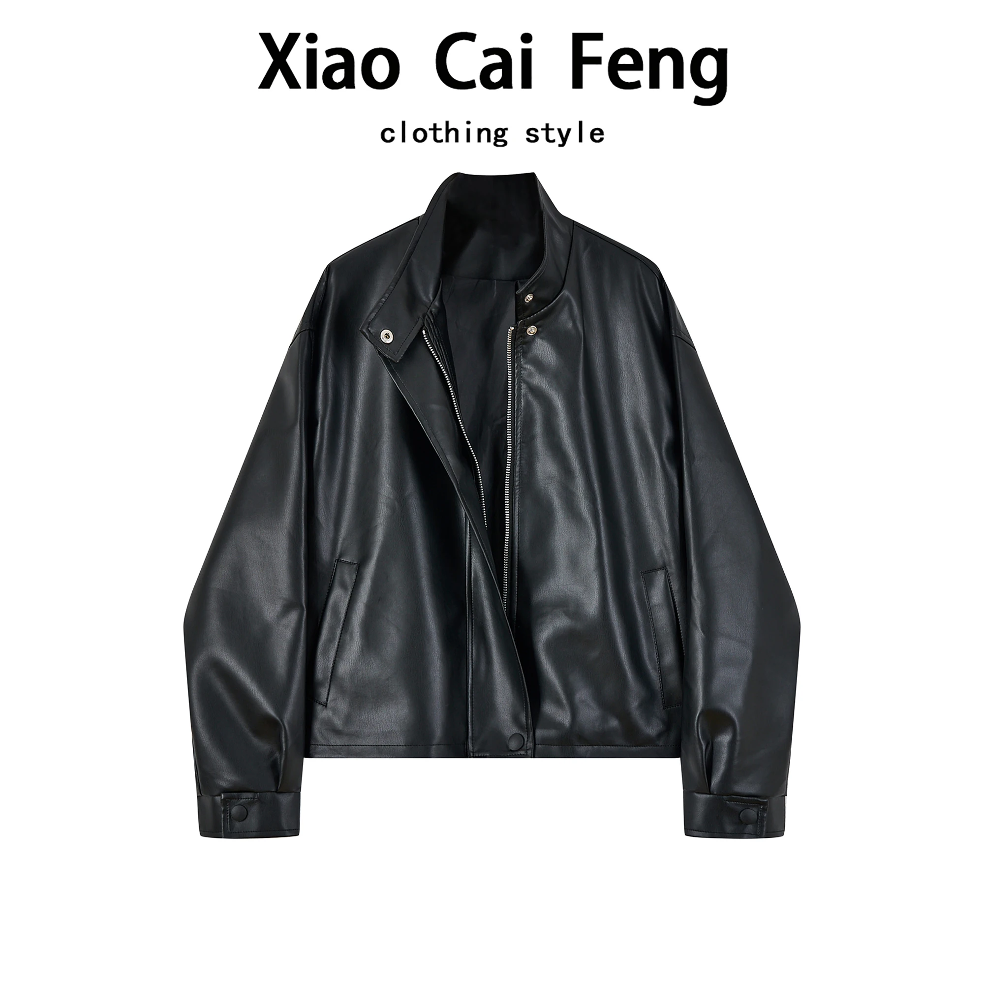 Sele Brown PU Leather Jaet المرأة الخريف Faion ريترو هونغ كونغ Sle التخسيس تنوعا دراجة نارية الملابس الأعلى #2