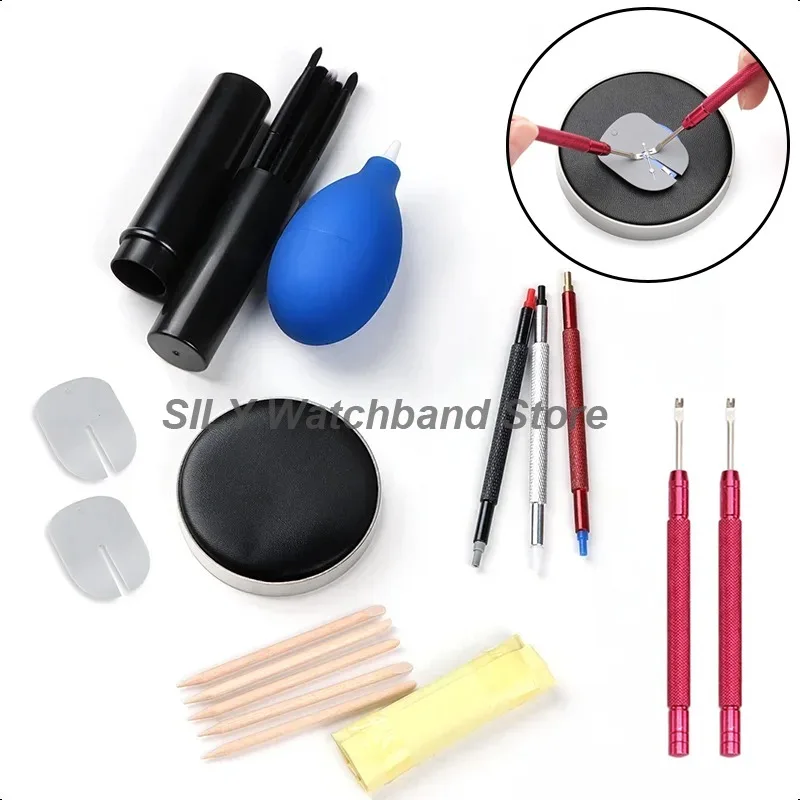 Uhr Staub Luft Gebläse Pumpe Kissen Pad Reinigung Anzug Uhr Reparatur Werkzeuge Nadel Stift Reinigung Pinsel Wartung Kits Reinigung Schlamm