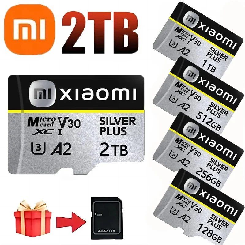 Xiaomi 2TB 1TB Micro SD Card Memory Card Class 10 128GB 256GB 512GB U3 High Speed Cartao De Memoria Flash Memory TF Mecard C10