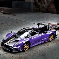 1/31 Pagani Zonda Revolucion Alloy Sports Car Model Toy Metal Diecast Scale Vehicles Models Sound Light Collection Toys for Boys