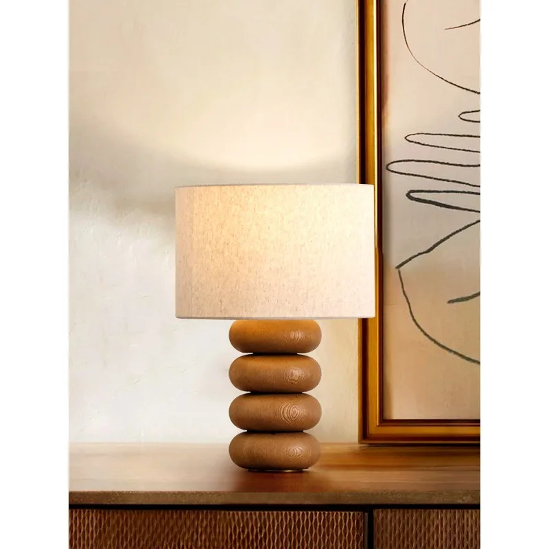 مصباح مكتبي من الخشب الصلب، مصباح ديكور بجانب السرير لغرفة النوم، مصباح أريكة لغرفة المعيشة الأمريكي القديم