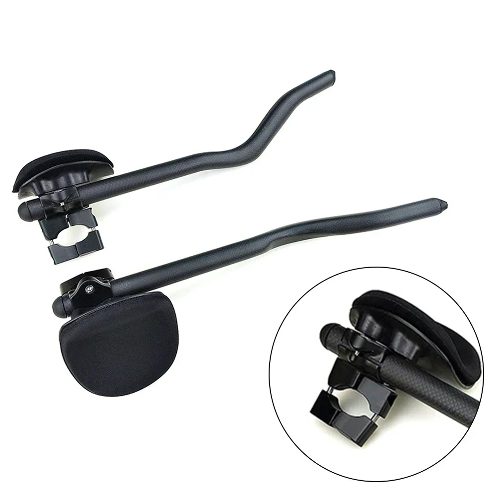 Bike Handlebar Extension Flat Handlebar Accessories Plastic Elbow Support T800 Carbon Fiber Thickened Sponge Elbow Sleeve