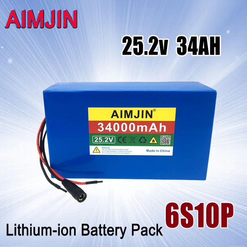 

25.2v 34000mAh 6S10P 18650 Lithium Battery Pack 34Ah