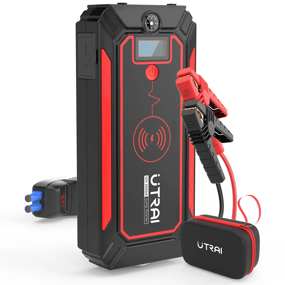 

Utrai Jstar 4 Multifunction Emeygency Vehicle Tools 12V Car Booster Wireless charging 2500A Jump Starter Factory Wholesale