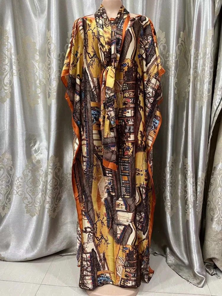 Vestido largo africano para mujer, ropa Abaya de moda musulmana, novedad de 2022