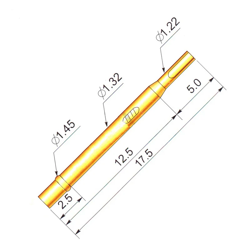 100PCS Federprüfstift P75-A2 B1 E2 E3 D2 J1 Q1 Q2 H2 LM2 T2 Außendurchmesser 1,02mm Länge 16,5mm PCB Sonde