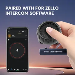 Wireless PTT Button Bluetooth 5.0 IP67 Waterproof Wireless PTT Button Switch for Zello for IOS for Android