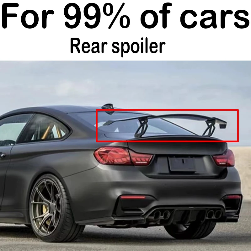 For BMW M1 2 3 4 5 6 7 8 series carbon fiber rear trunk lid spoiler E90 92 G20 22 F80 F30 V style suitable for 99% of cars