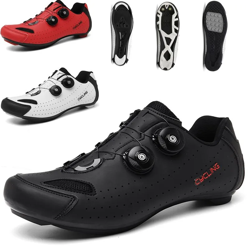 Cycling Shoes Mountain Bicycle Shoes Hard Soled Men's and Women's Road Cycling Lock Shoes Outdoor Sports Breathable