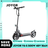 JOYOR Y6-S Electric Scooter 48V 18Ah Battery 500W Motor Up to 75KM Mileage Range 10 Inch Wheel 40Km/h Max Speed Dual Disc Brakes