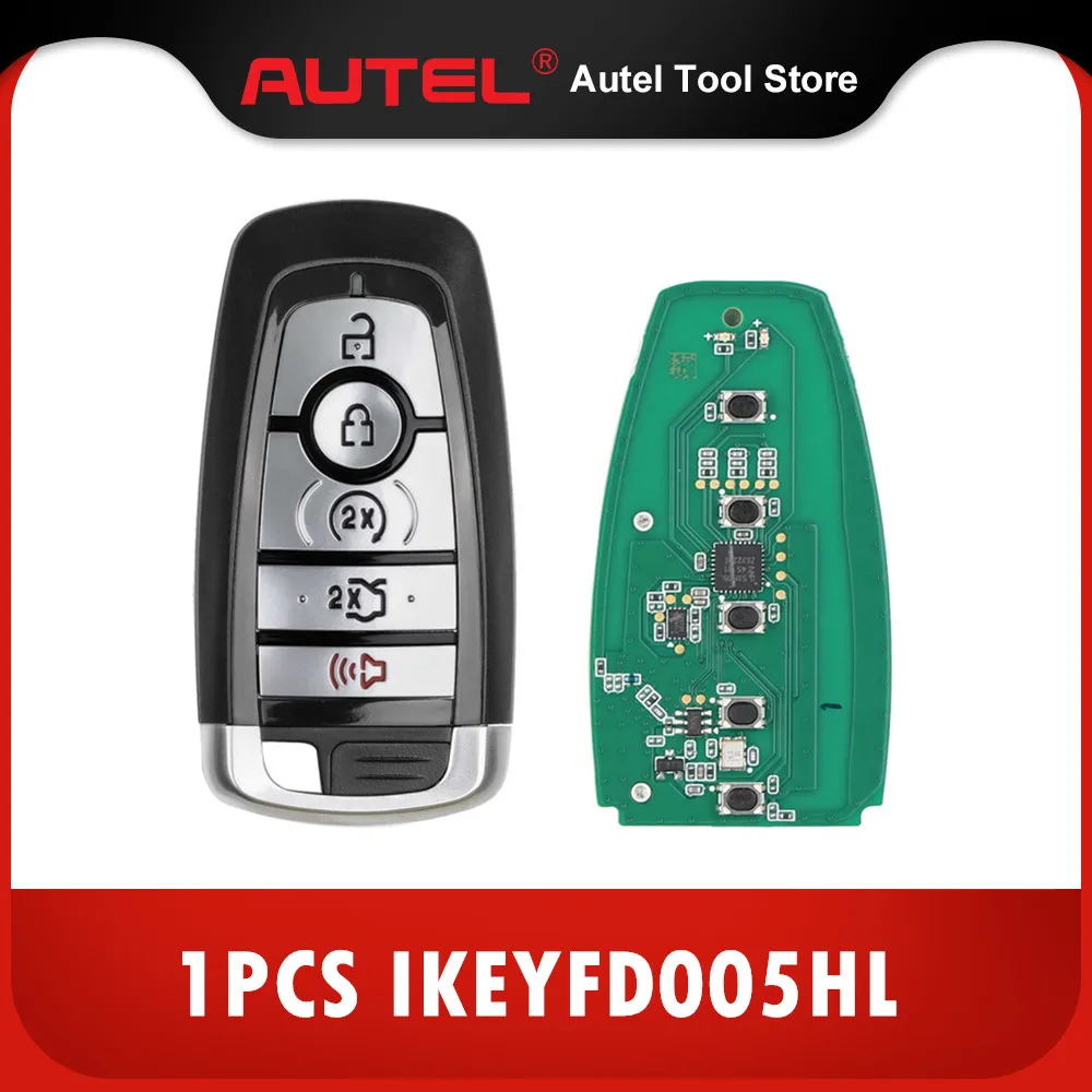 

Autel IKEYFD005AL 5 Buttons 868/915 MHz Independent Universal Smart Key 1Piece