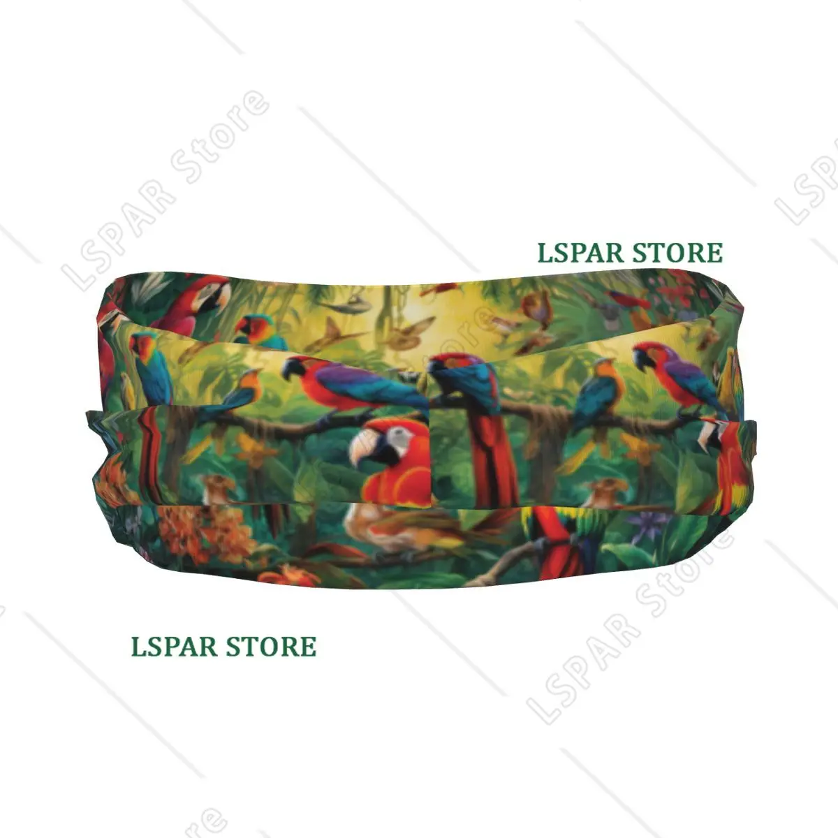 Sports Headband Tropical Birds Macaw Parrot Toucan Fitness Sweatband Absorbent Cycling Jog Hair Bandage