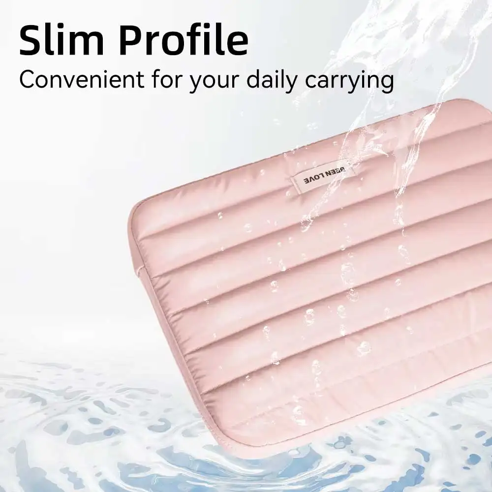 13/14 Inch Puffy Laptop Sleeve for MacBook Air/iPad Pro | Fashion Soft Case with Shockproof Notebook Pouch Bag