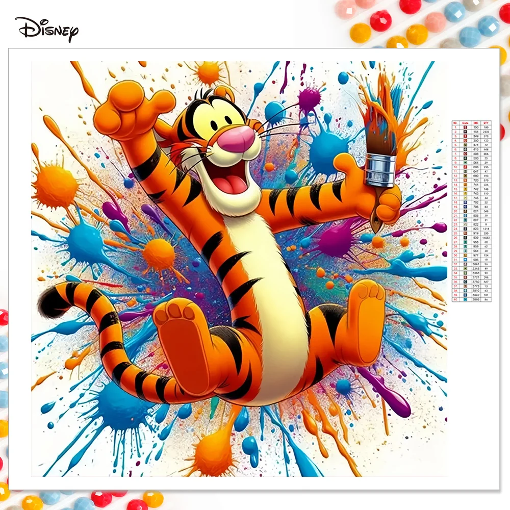 Disney 5D DIY Diamond Mosaic Cartoon Tigger Rhinestones Painting Diamond Embroidery Animal New Arrival Home Decor