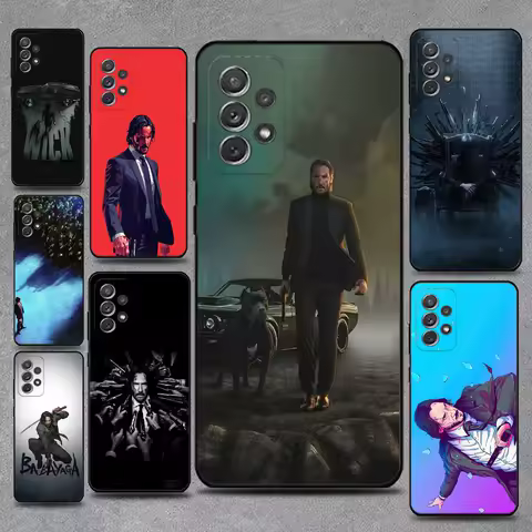 John Wick Keanu Reeves Phone Case For Samsung S25,S24,S21,S22,S23,S30,Ultra,S20,Plus,Fe,Lite,Note,10,9,5G Black Cover