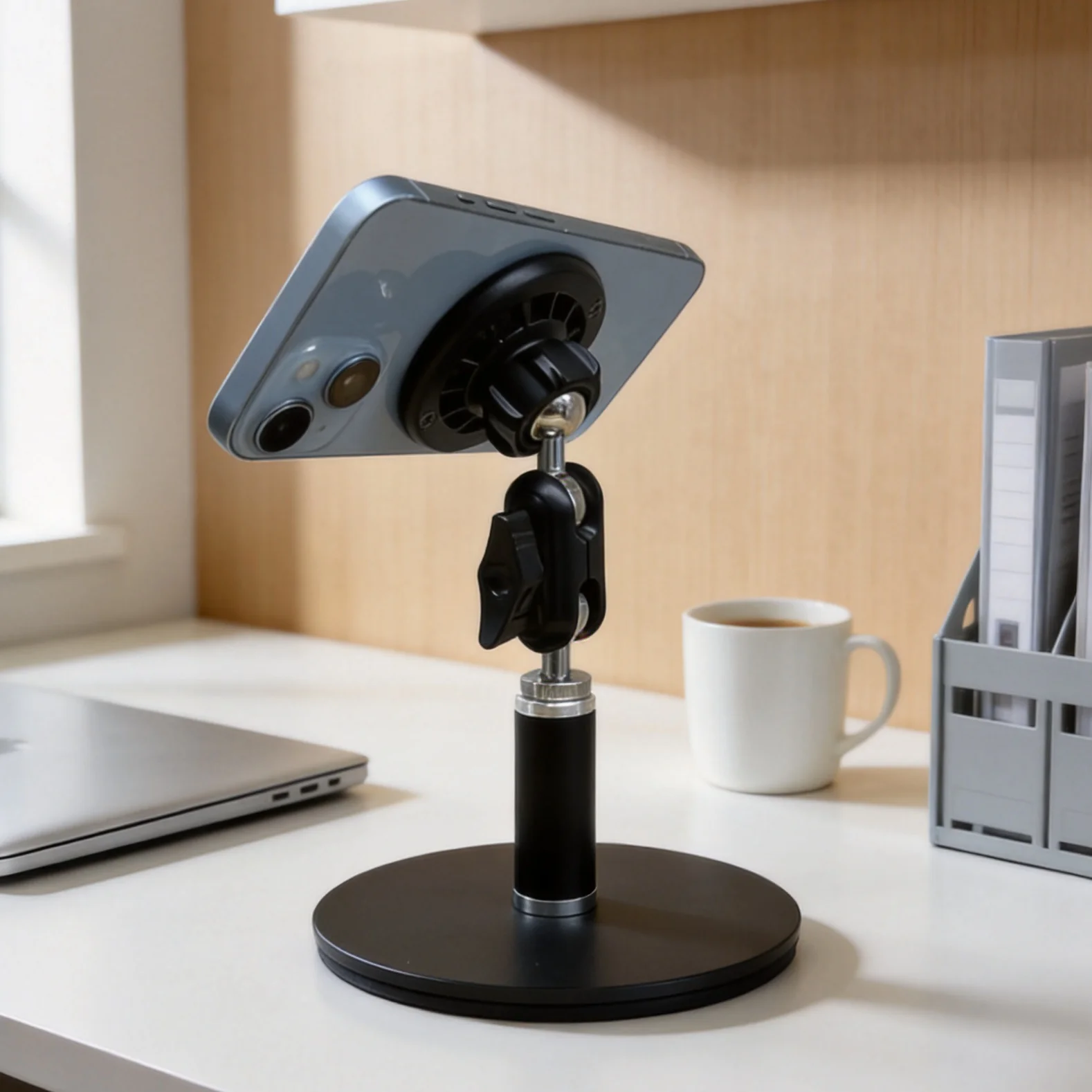 

360 Swivel Aluminum Overhead Mount Desktop Bracket for Live Broadcast Cosmetic Product Shooting Smartphone Holder Accessory
