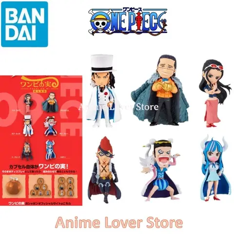 Bandai Original One Piece Gashapon Devil Fruits Vo.9 Lucci Crocodile Robin Drake Bentham Ulti Anime Figures Toys for Kids Gift