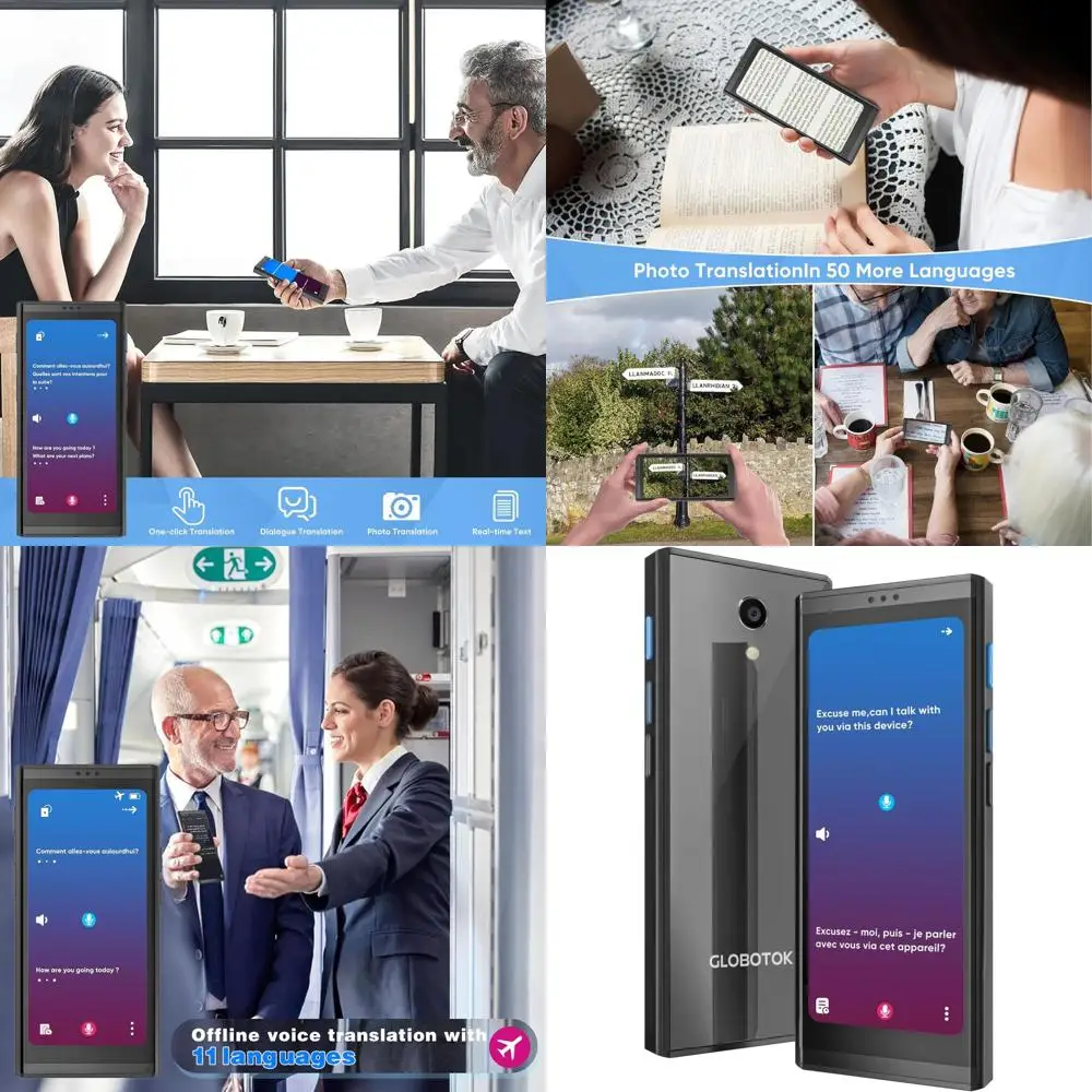 Portable Multilingual Voice Translator with Online Support and Photo Translation, 2 Years Free Global Data for Travel