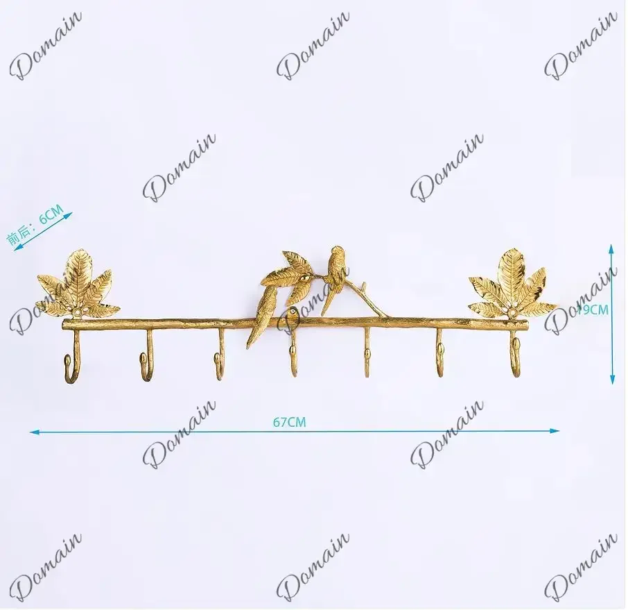 WQ Brass Light Luxury Bathroom Towel Rod Retro Hotel Creative Bauhinia Leaf Towel Rack