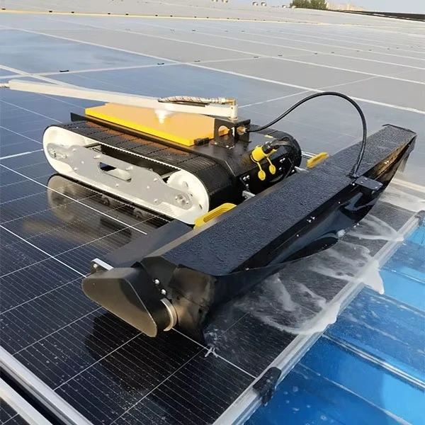 Automatic Remote Control Photovoltaic Solar Panels Washing Machine Cleaning Robot Equipment Galvanized Iron Plate