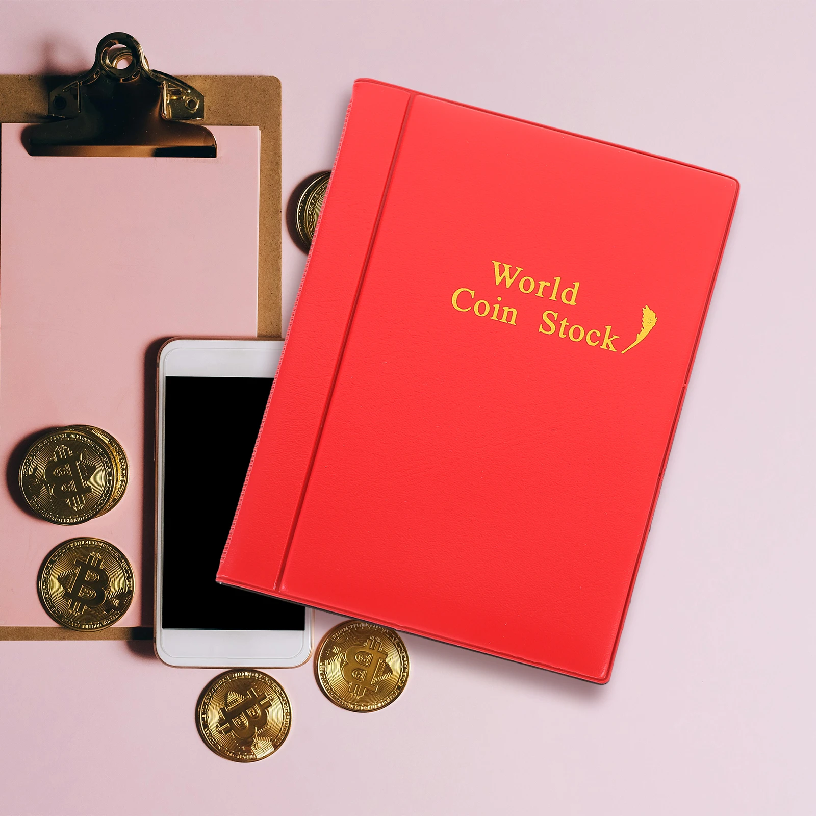 

120 Coin Albums Red Display Holder Portable Storage Books for Collectors Coin Collection Book Protect ganize Coins