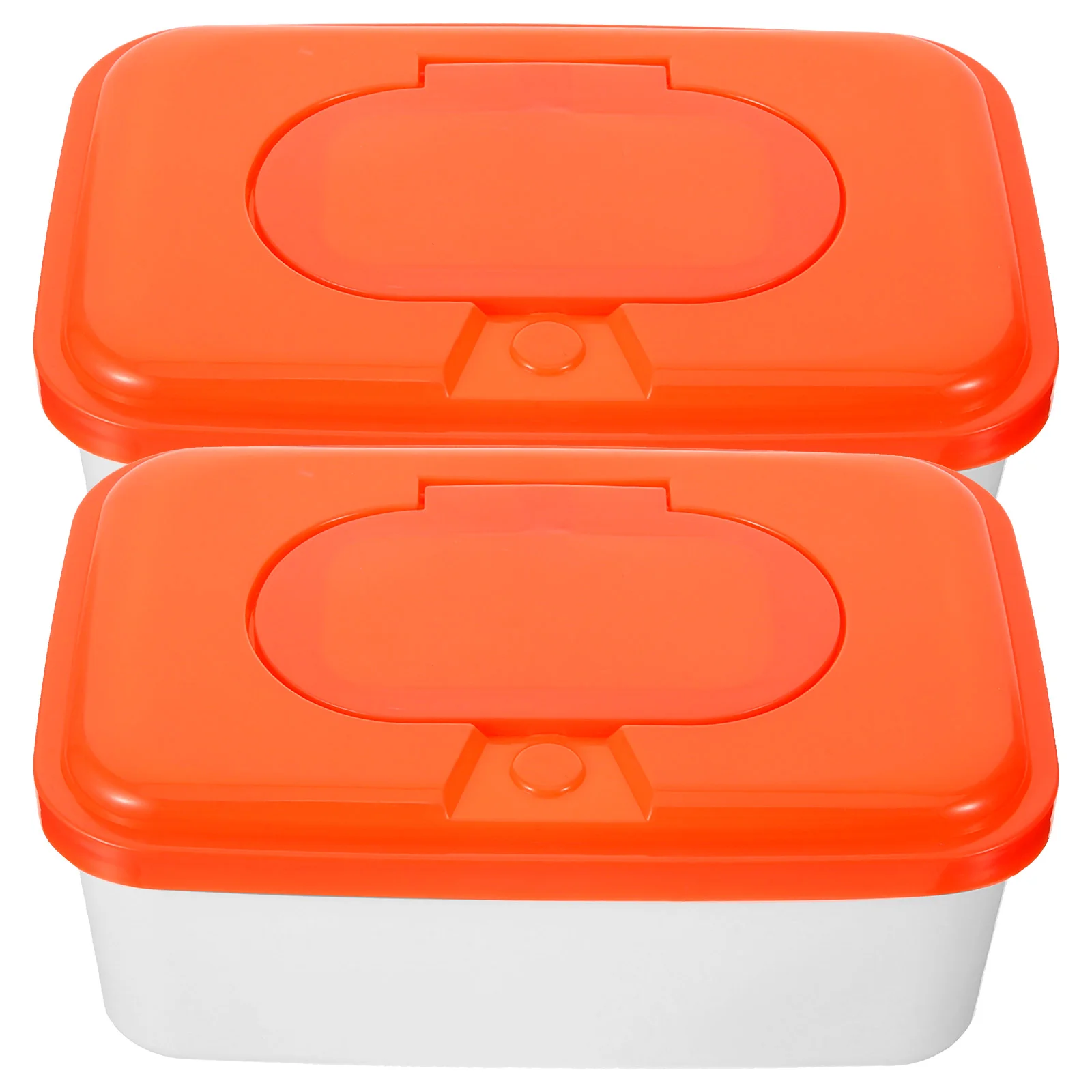 

2 Pcs Wipe Box Baby Wipes Container Square Holder Dispenser Plastic Case Office