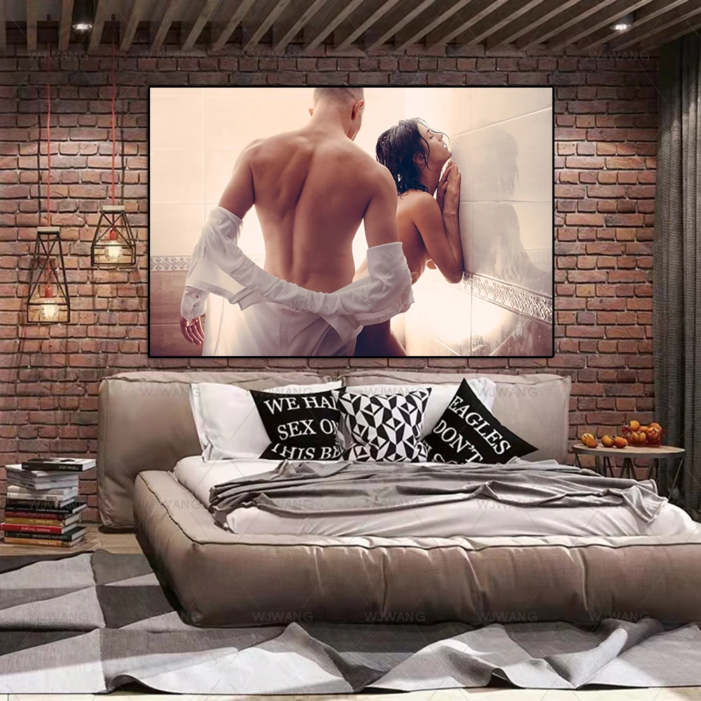 

Passionate Couple Posters and Prints Modern Wall Art Canvas Painting Pictures for Bedside Bedroom Living Room Home Decoration