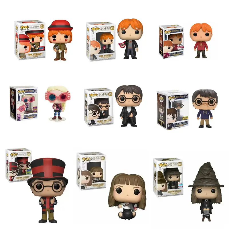 Figuras de Vinilo FUNKO POP de Harry Potter, Hermione, Luna y Ron, Muñecos Coleccionables, Regalos de Navidad, Juguetes Coleccionables, Regalos de Cumpleaños
