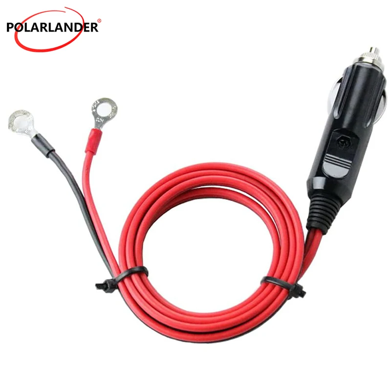12V/24V Cigarette Lighter Male Adapter Cord - Heavy Duty Copper Wire for Inverter/Air Pump/Electric Cup