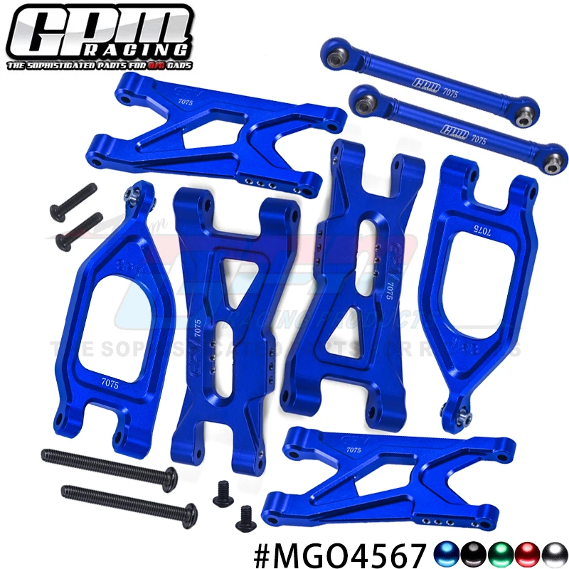 

GPM Alu 7075 Front & Rear Suspension Arms & Link Rod For ARRMA 1/10 Gorgon Mega