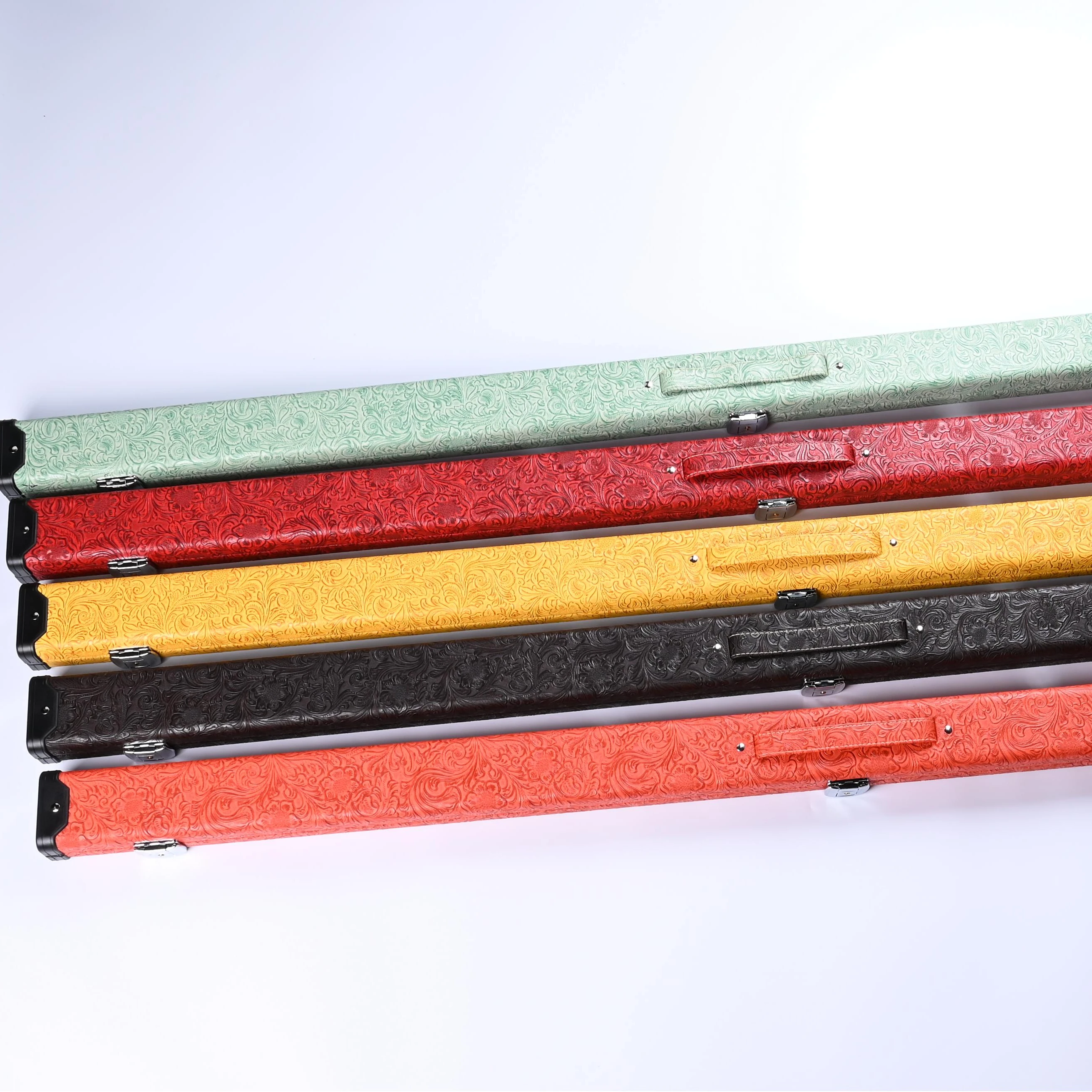 

High End PU Leather Single Piece or 3/4 Style Billiard Snooker Pool Hard Cue Stick Case Box