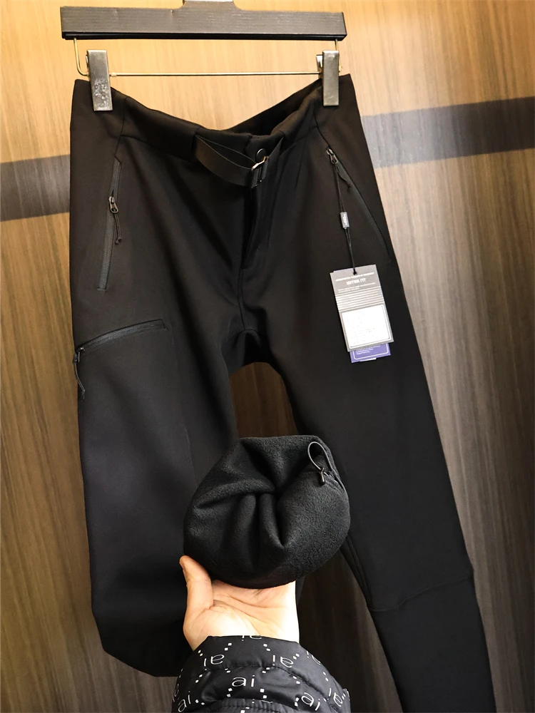 

High-End D-Series 3D Dync Stereo Windproof Elastic Men's Outdoor Sports Fce Lined Warm Casual Pants Faion Urban Sle