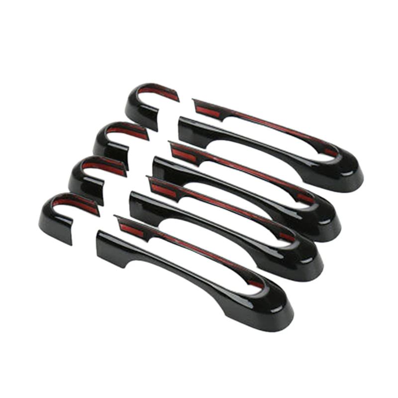 Car Door Handle Decorative Strips Black Exterior Modification Retrofitting Accessories for 2015-2020