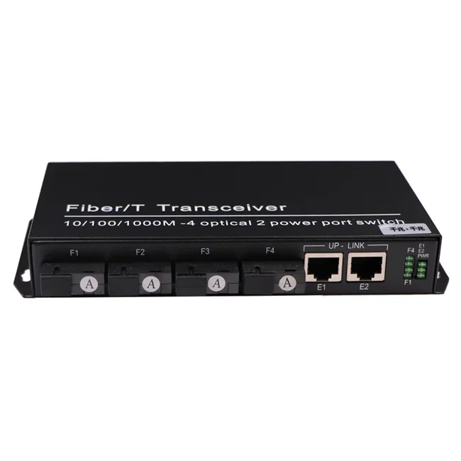 1000M  Ethernet Electronic Equipment Optic Fiber Media Converter 2 Ethernet 4 Ports 3KM