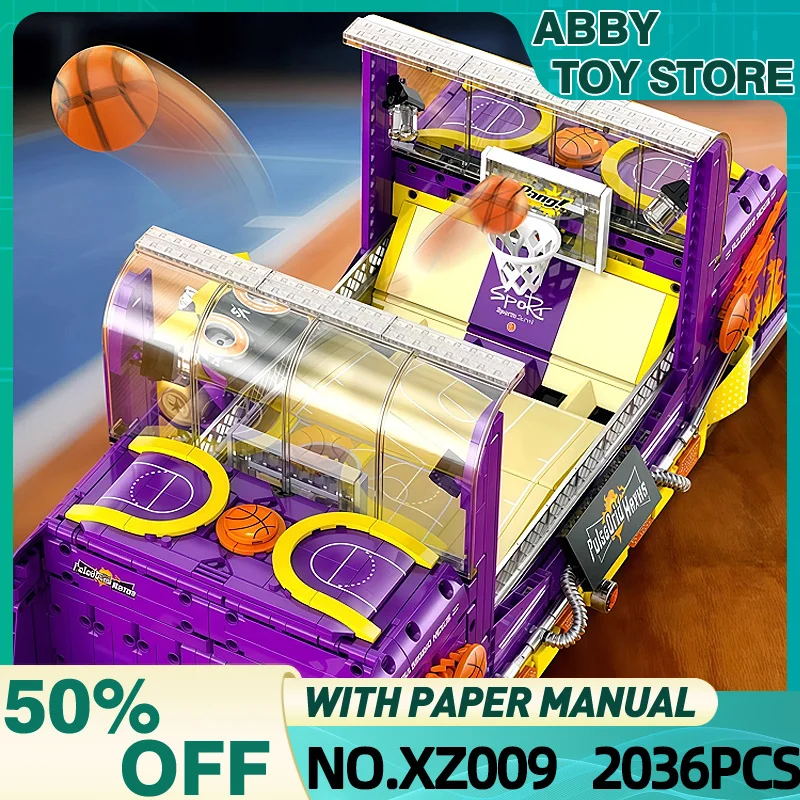 

XZ0009 Basketball Shooting Machine Building Blocks Set DIY Creative Construction Toy for Kids Adults Perfect for Holiday Gifts