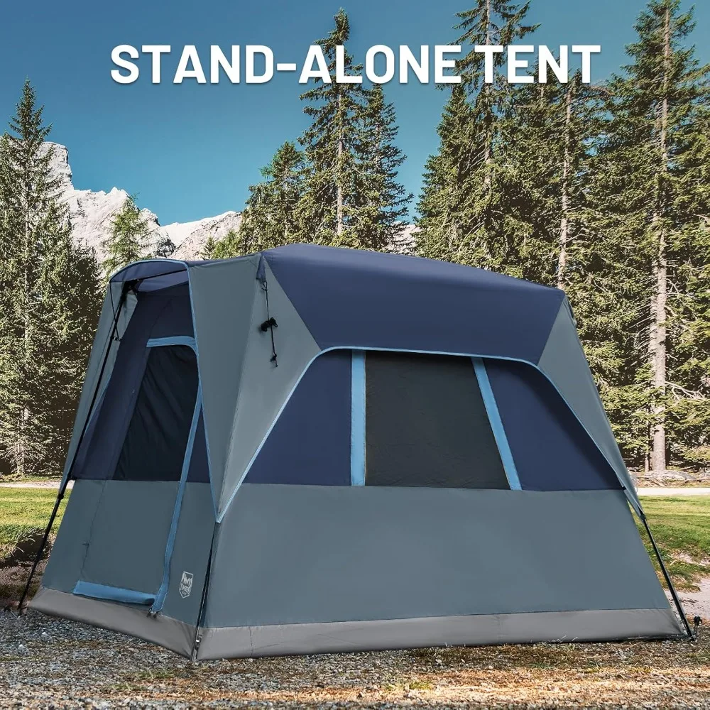 خيمة سيارات الدفع الرباعي المقاومة للطقس تتسع لـ 5 أشخاص للتخييم، مناسبة للسيارات وسيارات الدفع الرباعي والشاحنات، مع حقيبة مطر وحقيبة تخزين بعرض 10 أقدام بعرض 8 أقدام #4