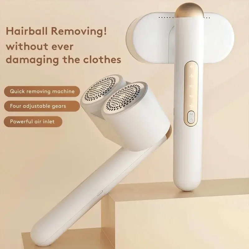 

Household Sweater Hair Removal And Shaving Machine Clothing Electric Hair Suction Usb Charging Double Head Hair Ball Trimmer