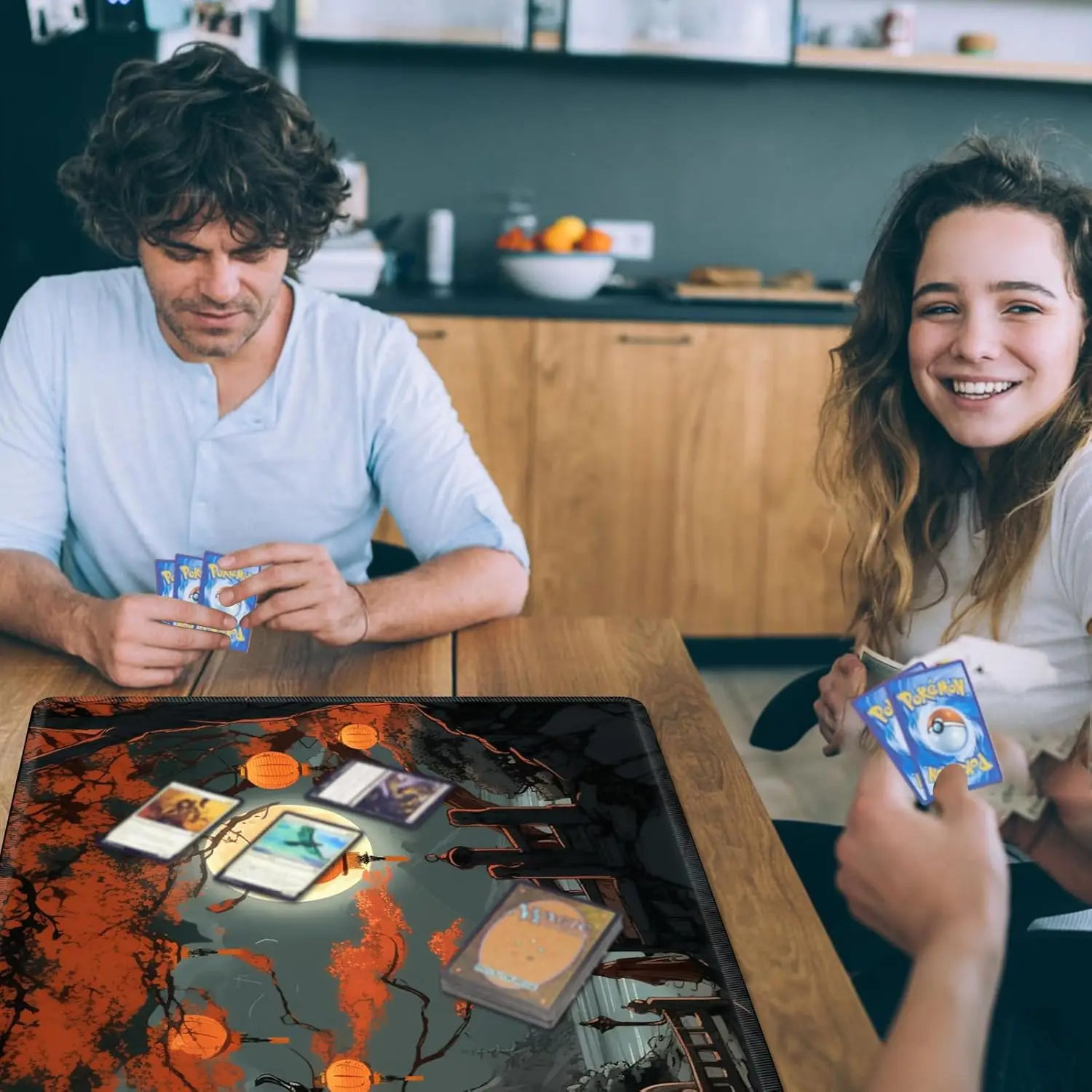 لوحة ماوس للمشهد الليلي من TCG مناسبة للعبة الورق والمنزل مصنوعة من المطاط المضاد للانزلاق وقابل للغسل بجودة عالية