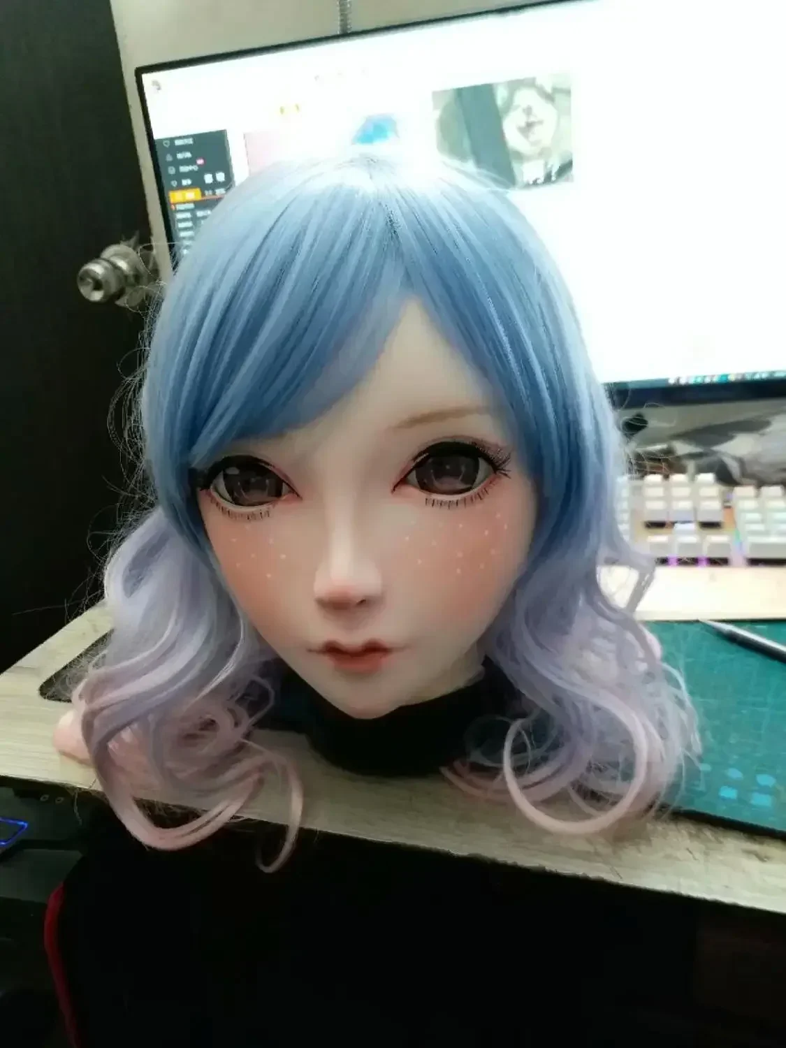 (NUEVO-25) BJD Kigurumi transexuales maquillaje de belleza Cosplay máscara de silicona Anime máscaras de Kigurumi muñeca travesti