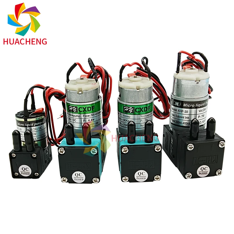 For KHF-30 HY-30 Solvent Ink Pump Air Pump for Large Format Inkjet Printer 24V 3W/4.4W/7W Printer Micro Diaphragm Small Pump