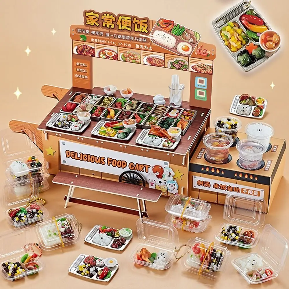 

3D Pretend Play Kitchen Toys Creative DIY Mini Fast Food Model Toy Realistic Reusable Educational Play House Toy