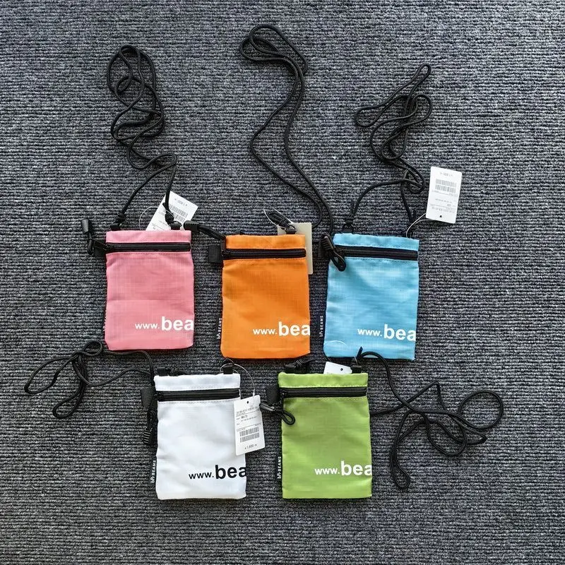 Beams Nisex Mini Neck Pouch Waterproof Nylon Crossbody Bag Zipper Coin Purse Card Holder Small Sling Bag for Travel Outdoor