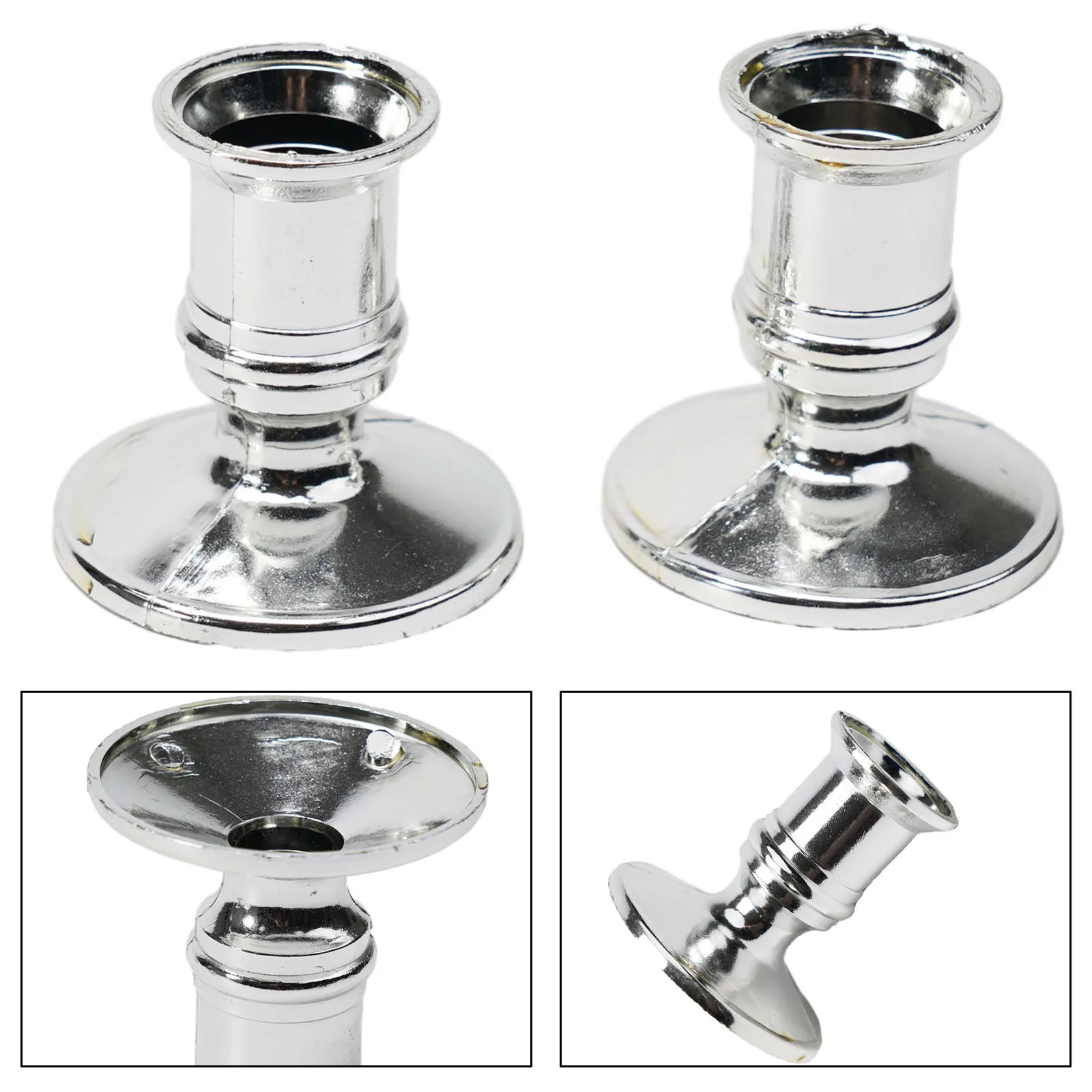 2pcs for traditional Shape Taper Standard Candle Holders Candlestick Dinner Decor Electronic Candles Wedding Dinner Home